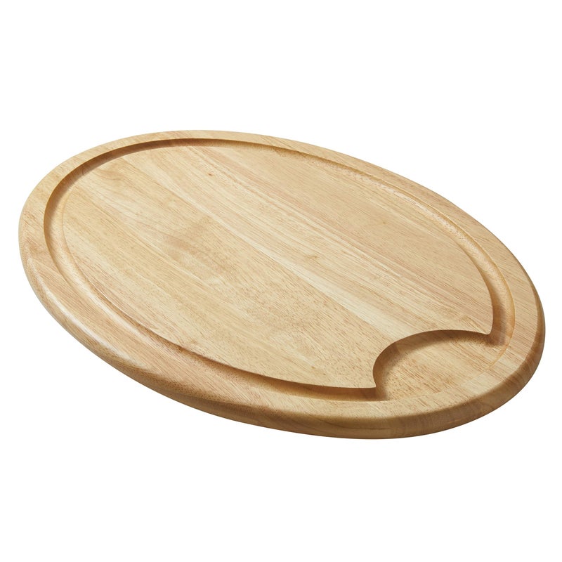 Rachael Ray Pantryware Wooden Cutting Board / Wooden Serving Board, Oval - 14 Inch, Brown - Image 1